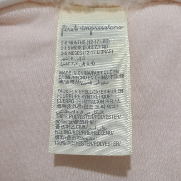 First Impressions Baby Faux Fur Jacket 3/6M (NWOT) - Picture 2 of 2